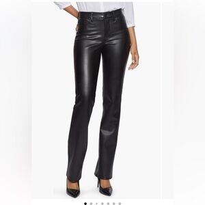 NYDJ MARILYN FAUX LEATHER STRAIGHT LEG PANT